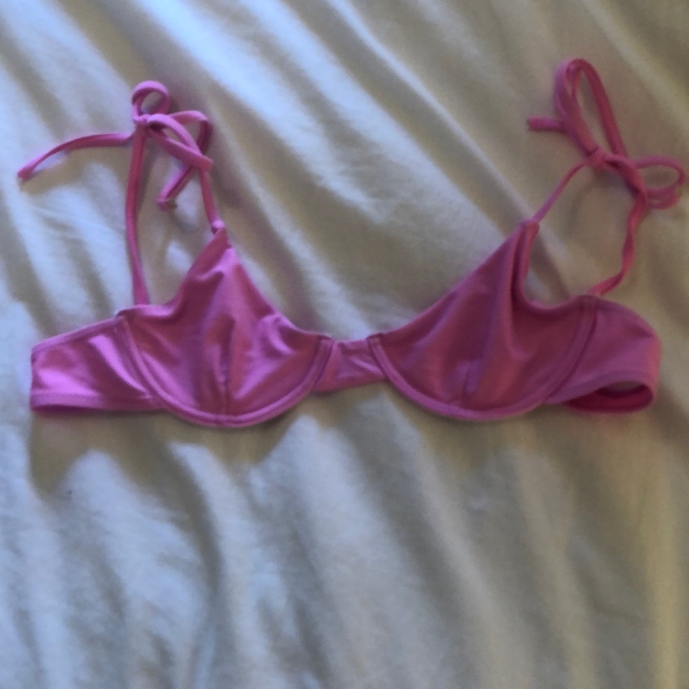 SHEIN pink bikini top!!
